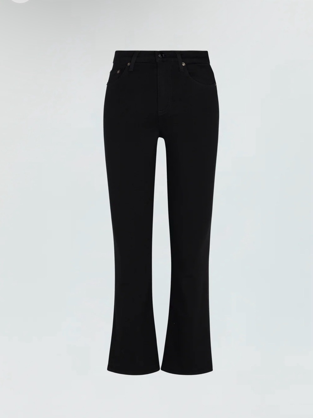 pistola Black High-Rise Cropped Flare Jeans